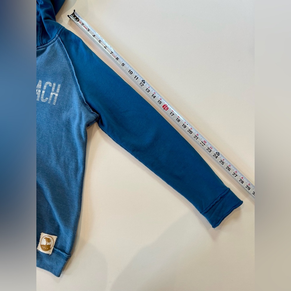 The Original Retro Brand Pebble Beach Two Tone Blue Hoodie Sweatshirt Cali - Picture 10 of 14